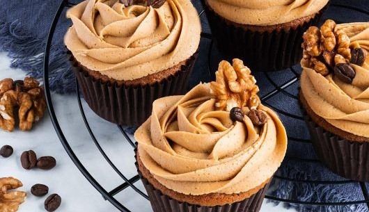Coffee Walnut Cupcake