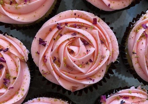 Rose Pistachio Cupcake